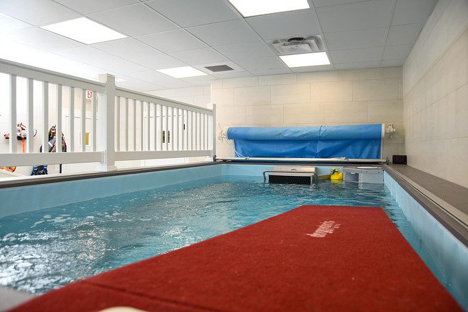 indoor pool with ramp