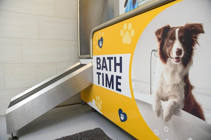 close up of iClean Dog Wash machine
